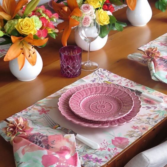 decoração de mesa floral