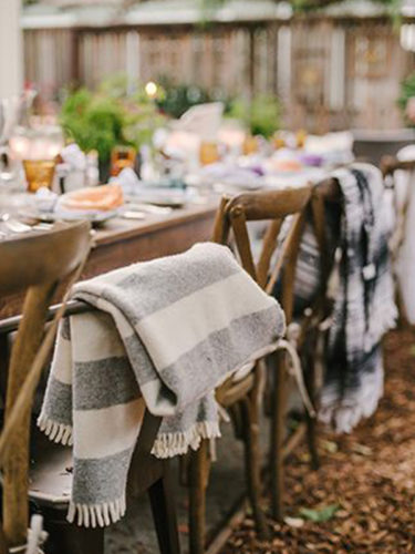 mesa para o jantar no inverno